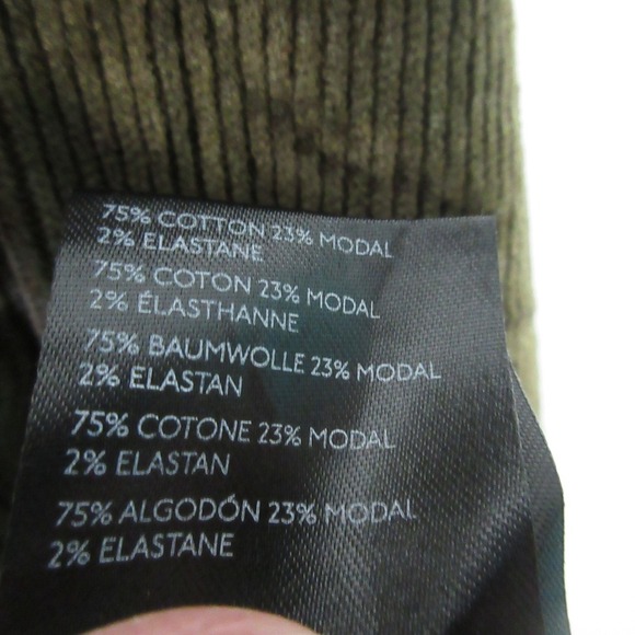 Anthropologie Pilcro Corduroy Dress 6 Green Cotton Zip-up Casual Career Boho 538 - Picture 4 of 13